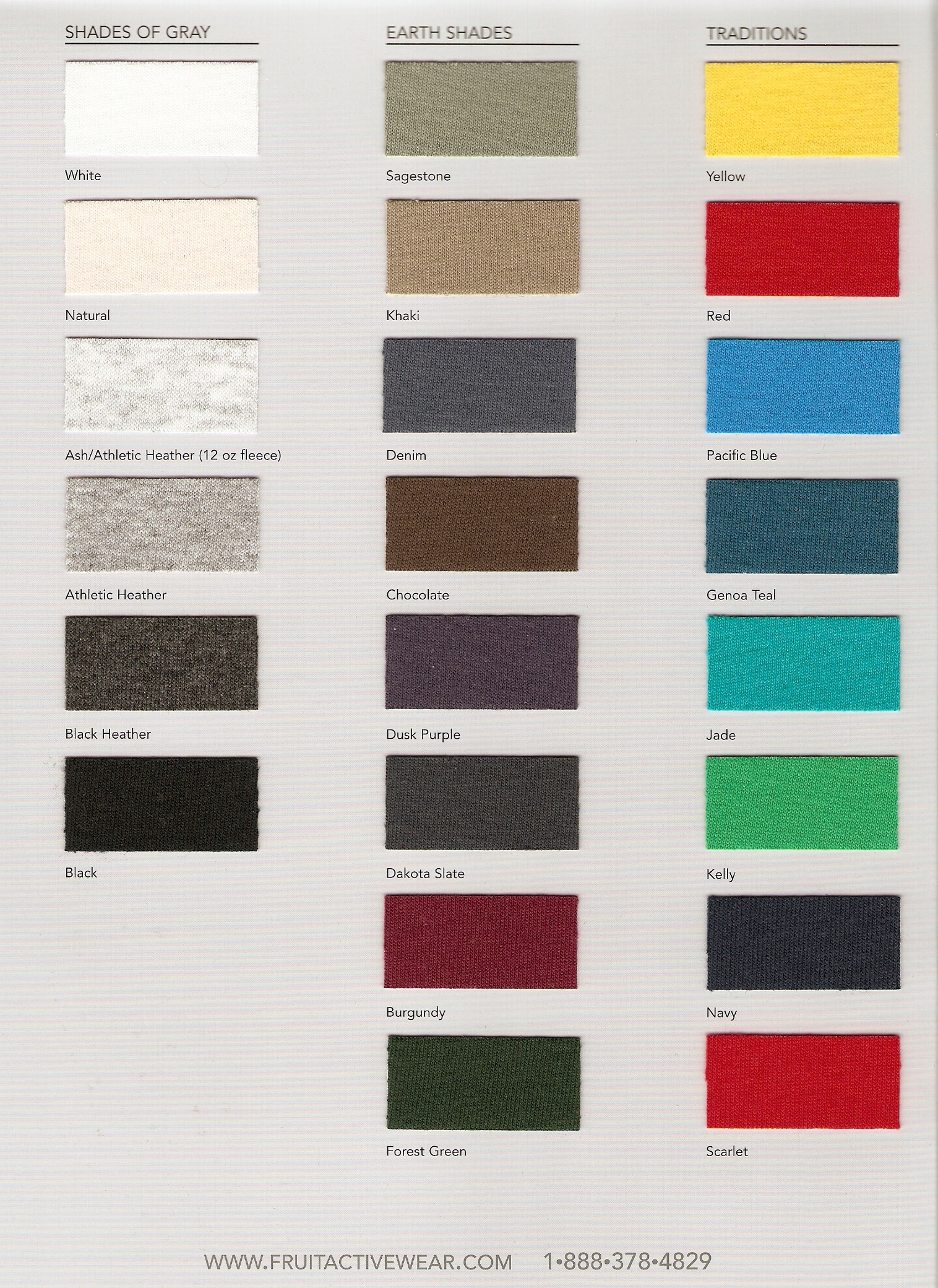 Anvil Color Chart